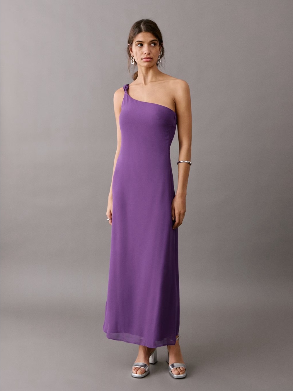 NWT Mango Asymmetric Dress with Knot Detail